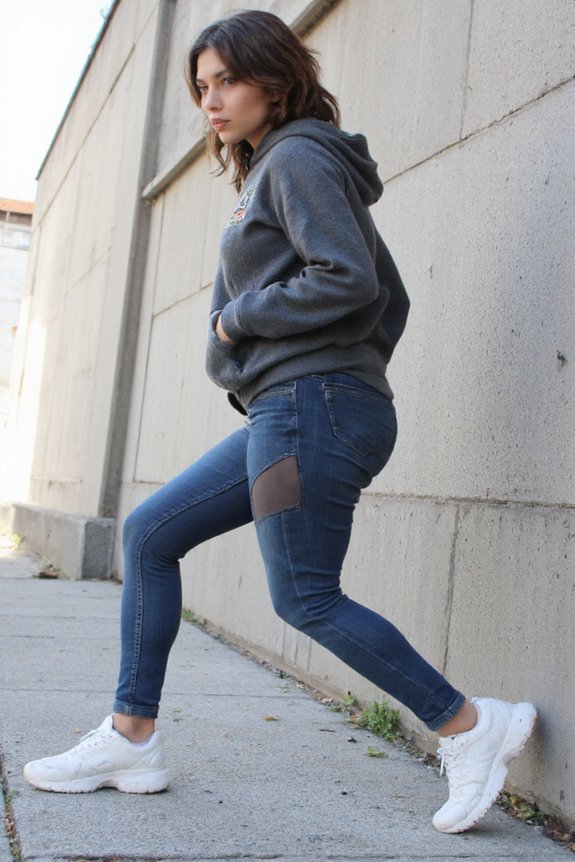 athletic chic denim leggings