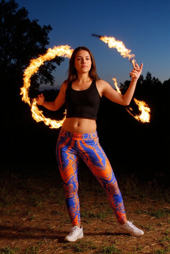 bold printed performance leggings