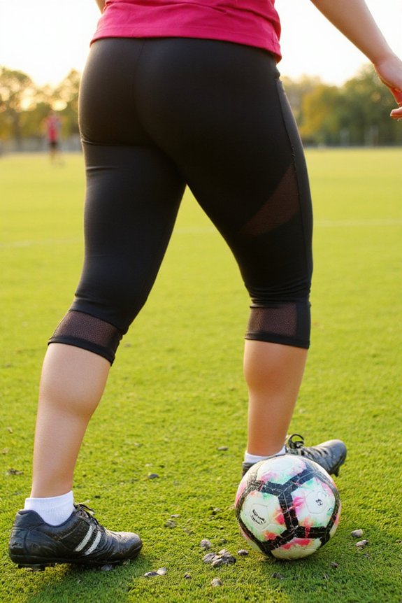 breathable capri soccer leggings