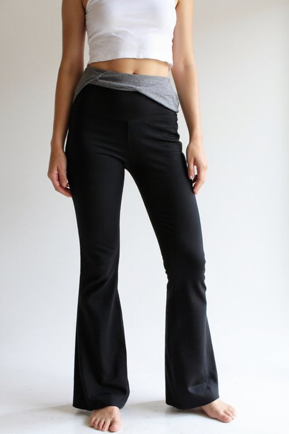 comfortable adjustable flare leggings