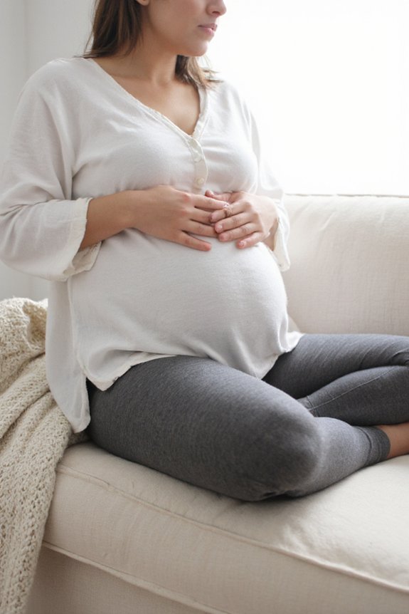 comfortable cotton maternity leggings