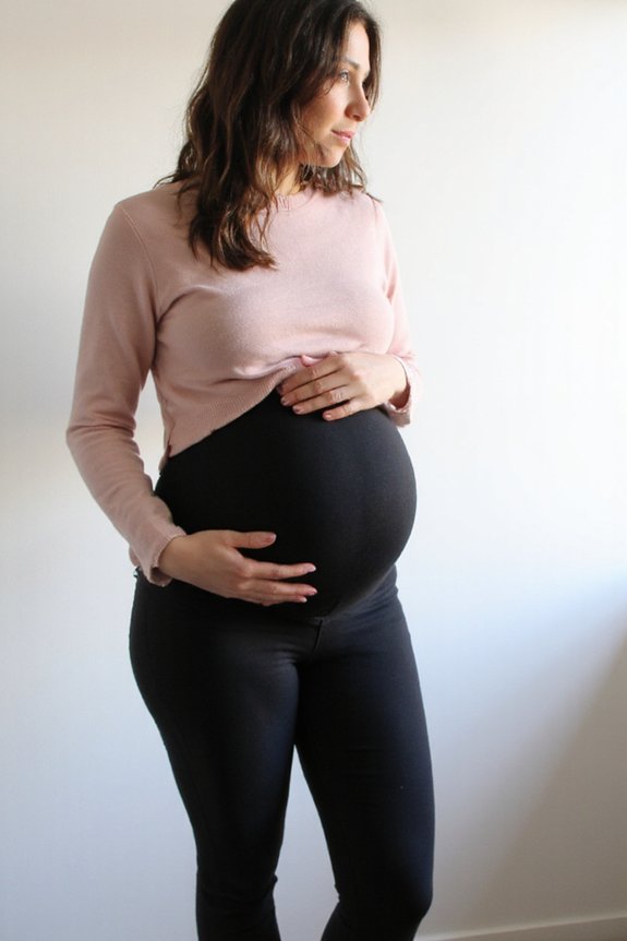 comfortable over the bump leggings