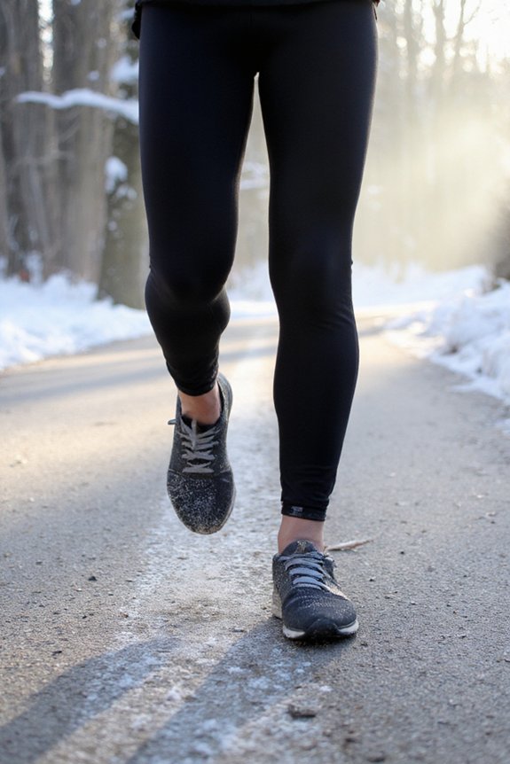 cozy thermal running leggings