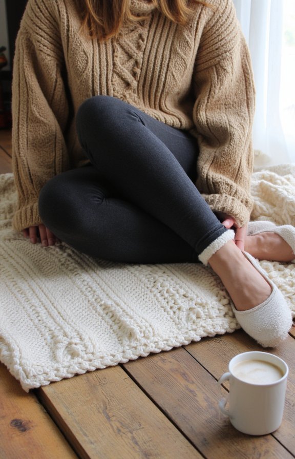 cozy thick fleece leggings