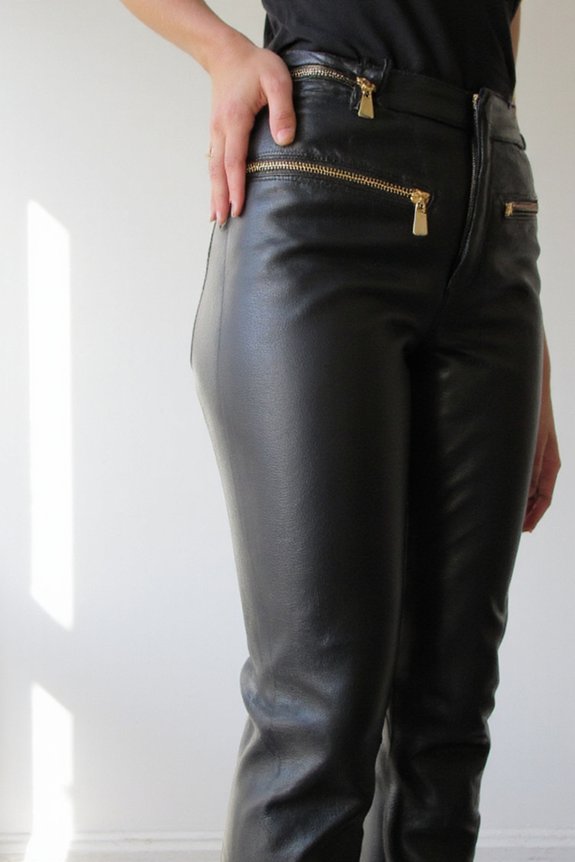edgy zip detail leggings