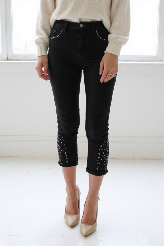 embellished cropped leggings styles
