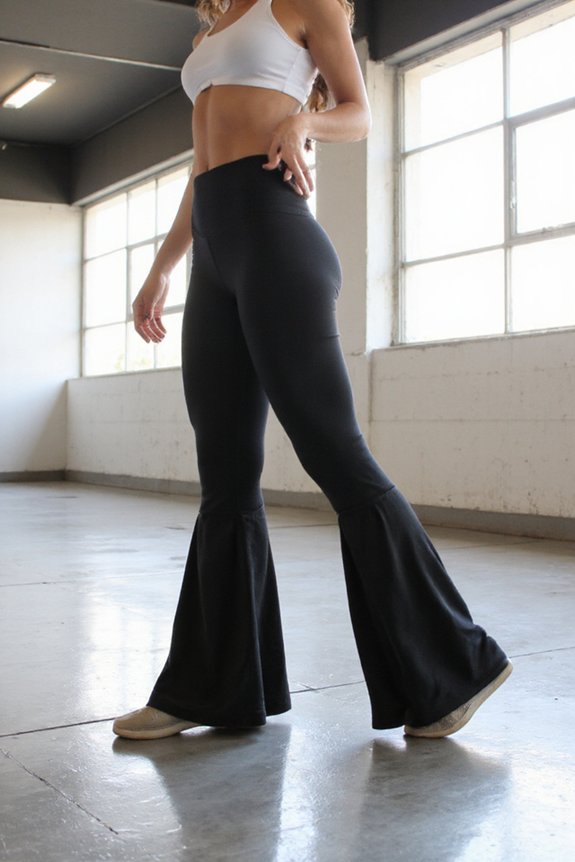flared moisture wicking leggings style