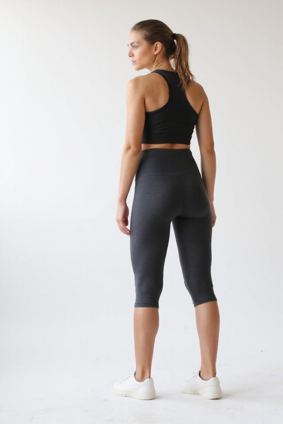 flattering mid calf compression leggings