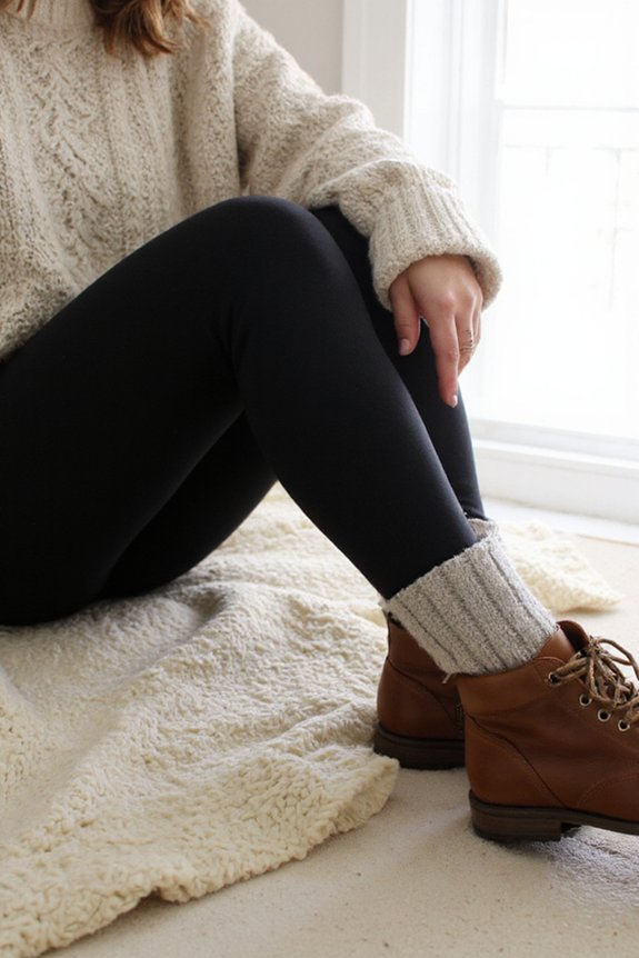 fleece lined thermal compression leggings