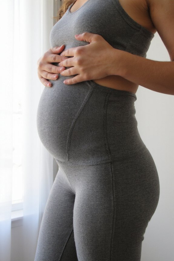 flexible seamless maternity leggings