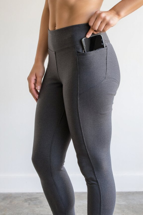 functional mid rise leggings pockets