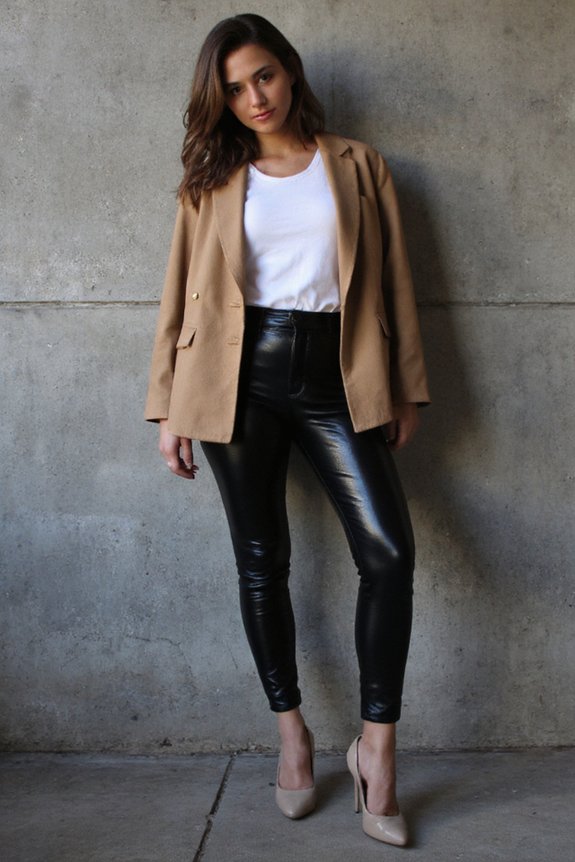 glossy liquid like leggings