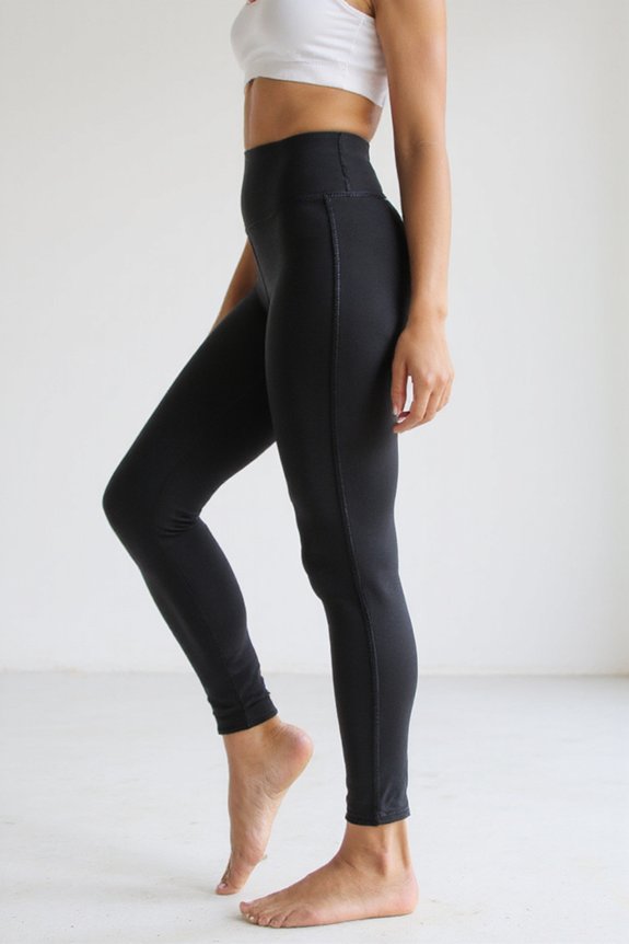 high waisted leggings elongate silhouette