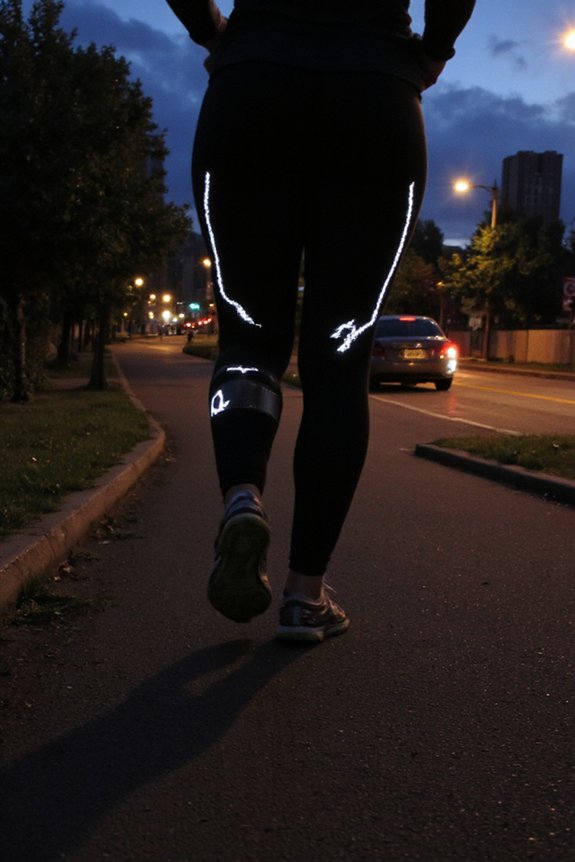 reflective safety running leggings