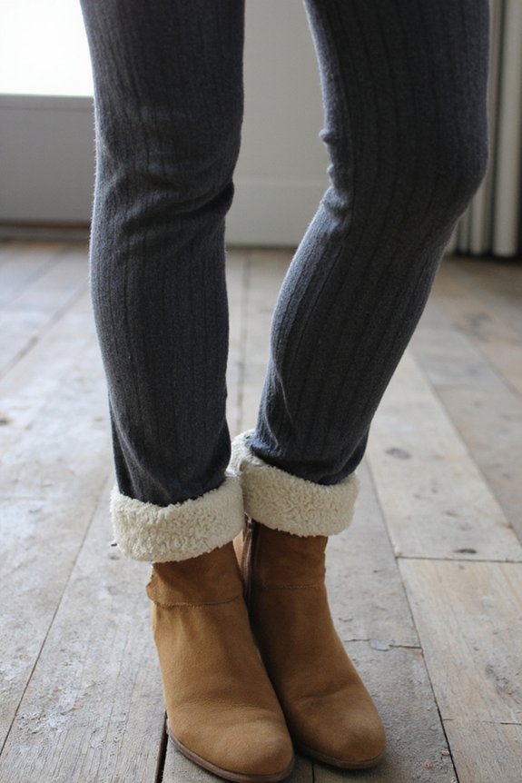 ribbed fleece lined leggings style