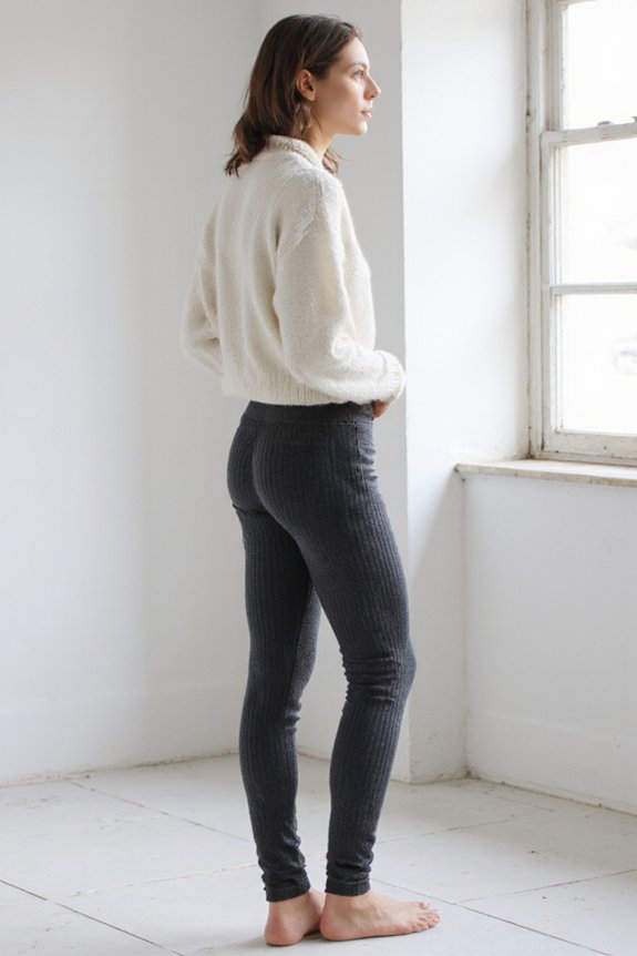 sculpted structured ribbed leggings