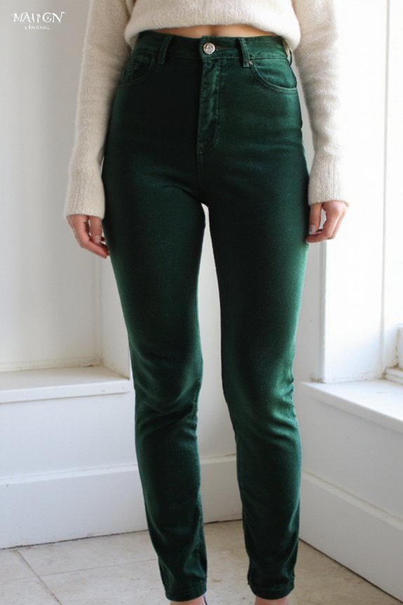 stylish high waisted velvet leggings