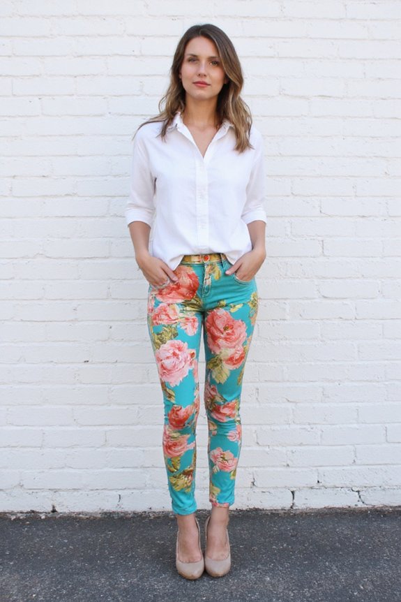 stylish mid rise patterned leggings