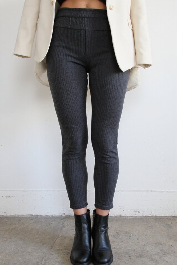 textured high rise leggings style