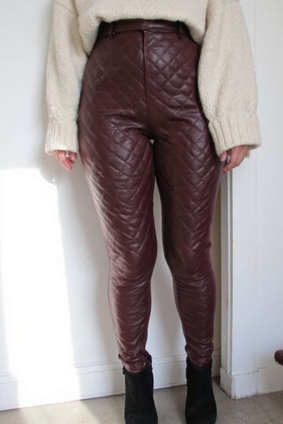textured leather leggings styles
