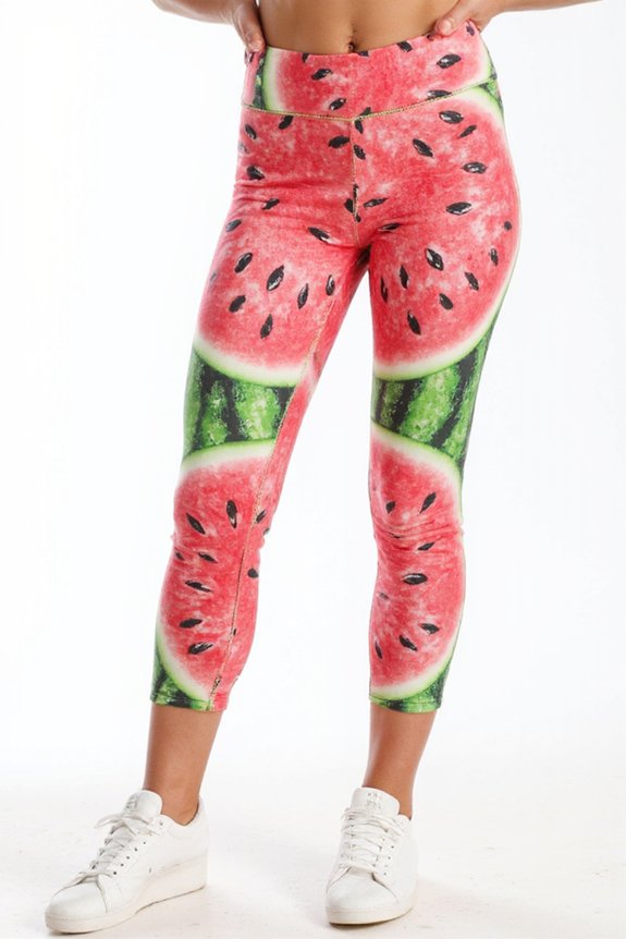 vibrant fruit themed leggings styles