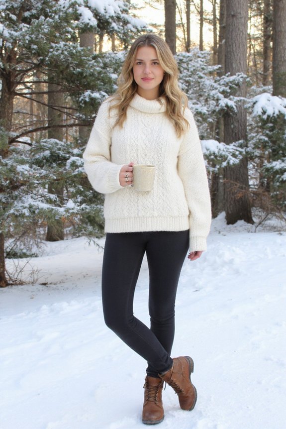 warm high rise winter leggings